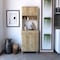 Tuhome Della 60 Kitchen Pantry with Countertop, Closed & Open Storage, Light Oak ALD6603 - alternate 6